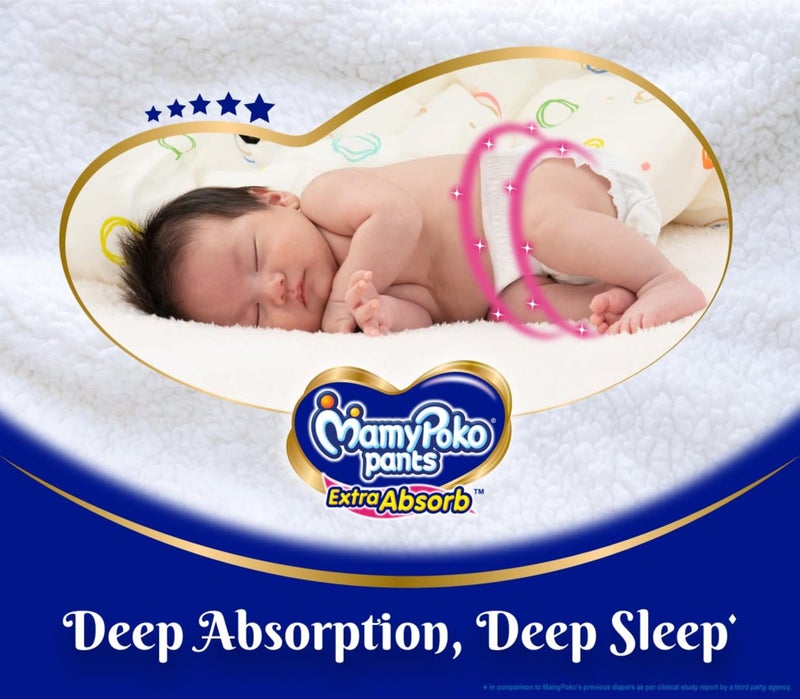MamyPoko Pants Extra Absorb Baby Diapers, Large (L Size) | 9-14 kg | 48 Count |Deep Sleep Diapers| Soft Gentle fit |Deep Absorbent Crisscross | Skin Friendly with Coconut Oil | - Image 3