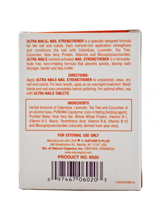 Natures Plus NaturesPlus Ultra Nails Nutrient-Activated Strengthener - .25 fl oz - Naturally Strengthens Nails & Cuticles - Conditions Nails With Aloe, Calendula, Vitamins & Protein - Formaldehyde Free, Vegan - Image 2
