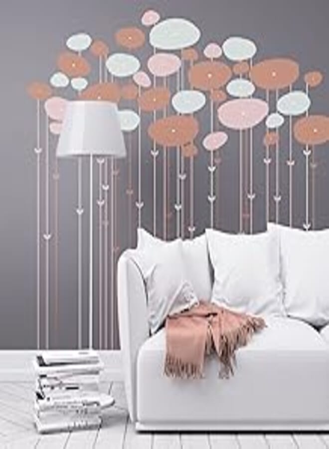 Decorative sticker - Flower poppies of the valleys (60x90cm) 