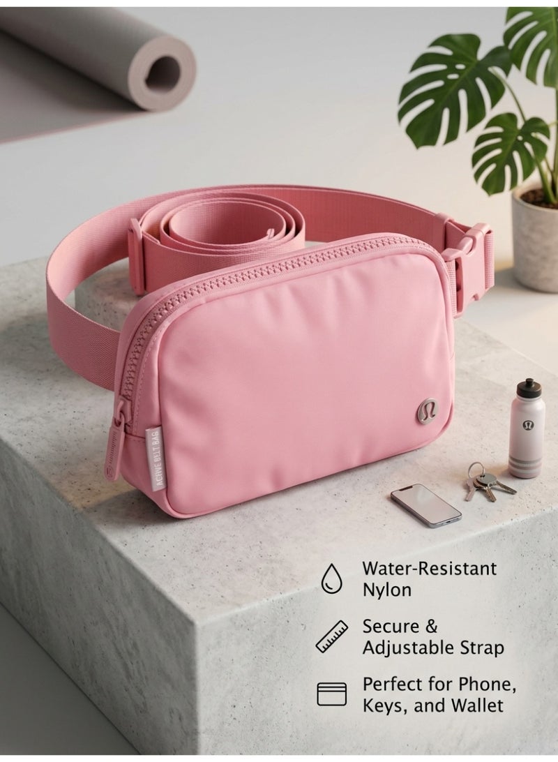 لولوليمون Lululemon في كل مكان حزام حقيبة مقاومة للماء نايلون فاني حزمة ، حزام قابل للتعديل crossbody حقيبة الخصر للسفر الرياضي الاستخدام اليومي - Image 1