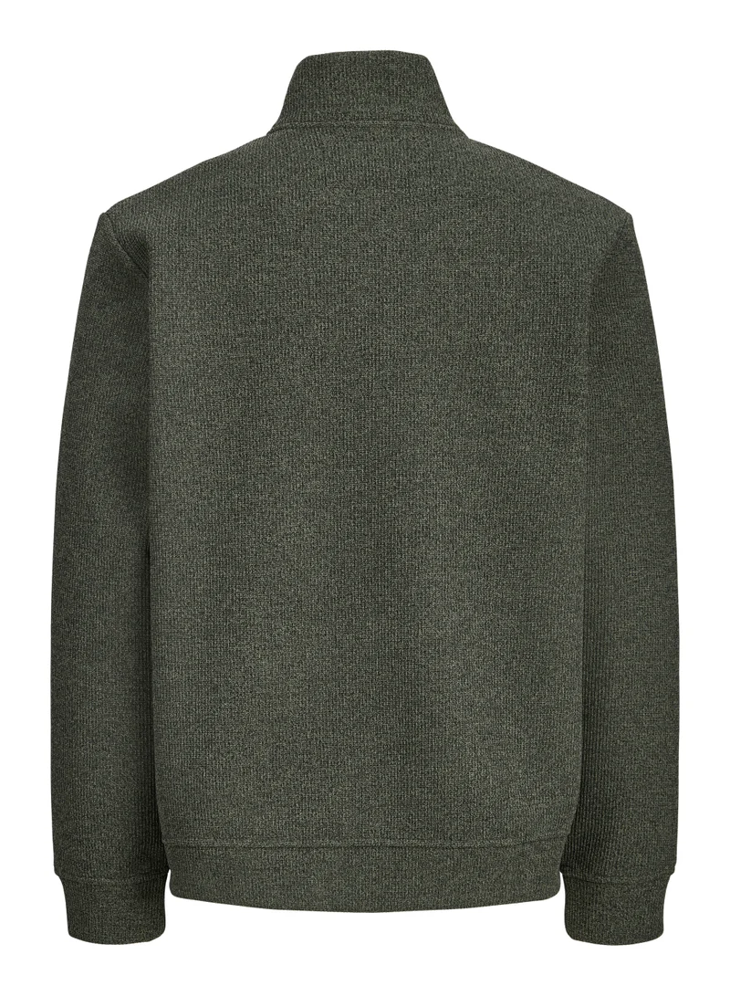 JACK & JONES Relaxed Fit Knitted Zip Up Sweater