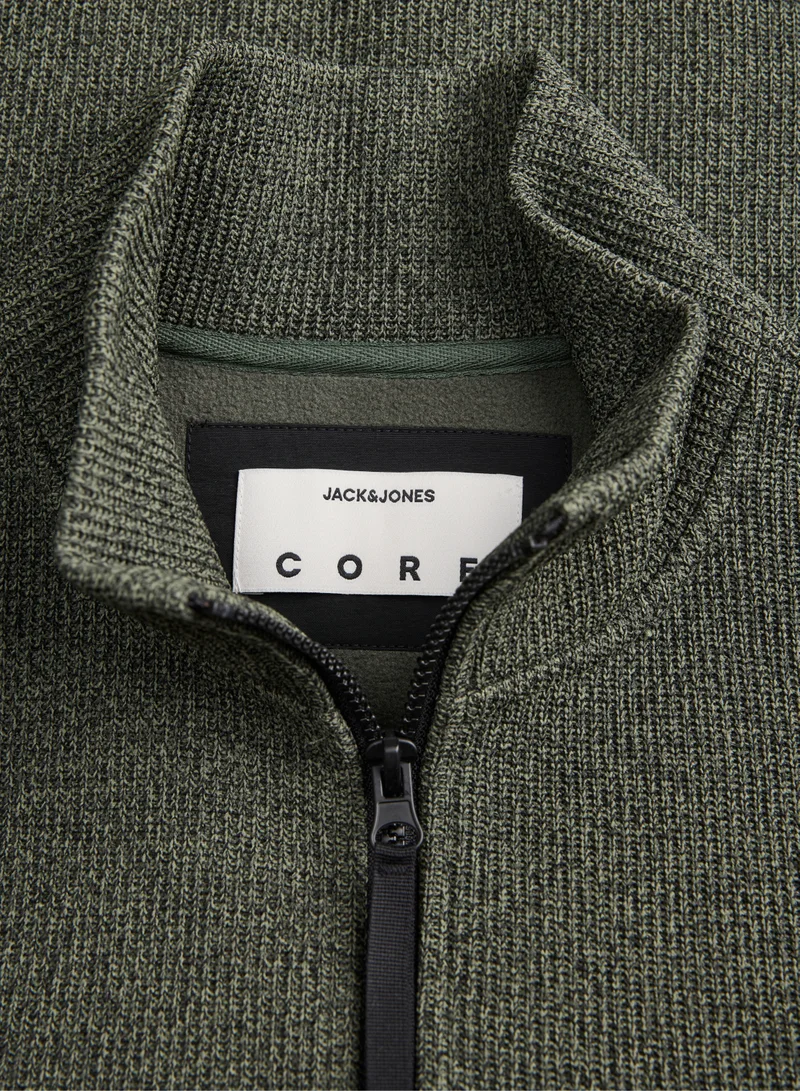 JACK & JONES  Relaxed Fit Knitted Zip Up Sweater for Men | Best Price UAE