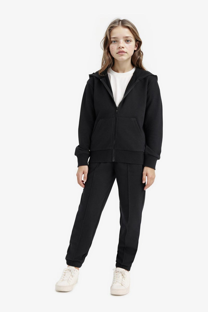 DeFacto Black Girl Girl Basic Zip-Up Hoodie Casual - Image 2