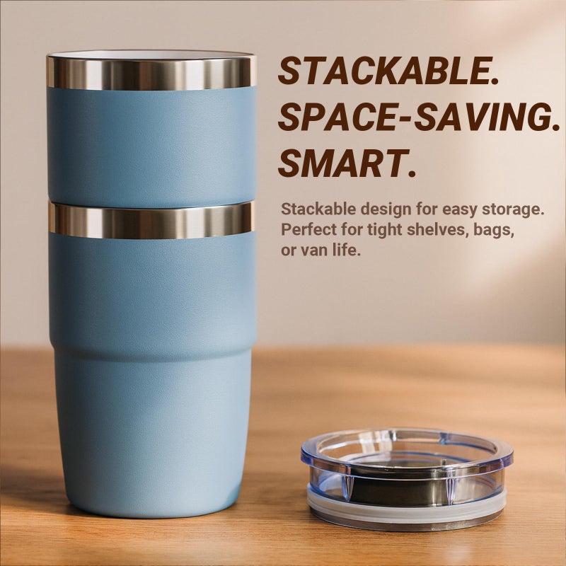 Cafezi 8 oz Espresso/Coffee Cup with Magnetic Lid, Ceramic-Lined 18/8 Stainless Steel, Double-Wall Vacuum Insulated, Stackable, Dishwasher Safe, Mini Tumbler for On-the-Go (Hot Pink, 2 Pack) - Image 5