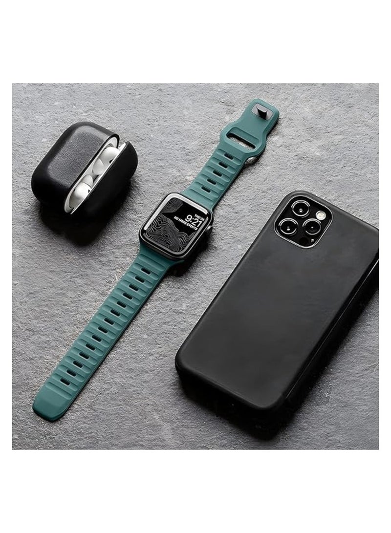 Sports Breathable Silicone Band luxury T-Buckle Watch Band for Ultra 1/2 49mm 46mm 45mm 44mm 42mm Compatible with iWatch Series 10 9 8 7 6 5 4 3 2 1 SE - Image 5