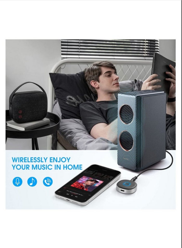 مكيف بلوتوث، مستقبل بلوتوث 5.0 مصغر للتدفق الموسيقي، المكالمات بدون يد، الاتصال المزدوج، وقت تشغيل 12 ساعة، مكيف بلوتوث للسيارة، استريو المنزل، سماعات رأس موصولة بأسلاك، مكبر صوت - Image 5