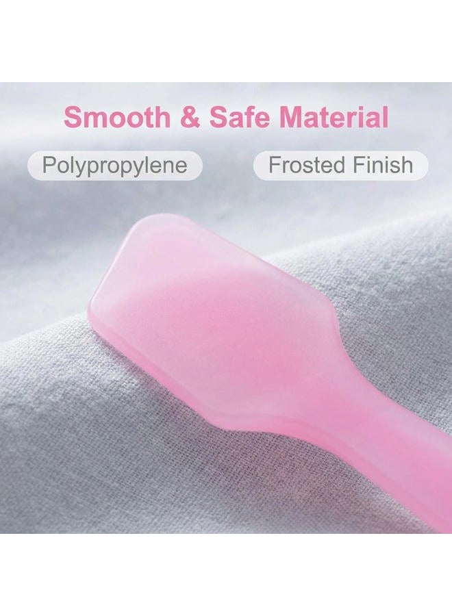 Natuworld 100PCS 8CM Disposable Plastic Cosmetic Face Pack Spoon Spatula Facial Cream Mini Scoop Mud Face Pack Stirrer Muddler Applicator DIY Beauty Tool (Pink) - Image 3