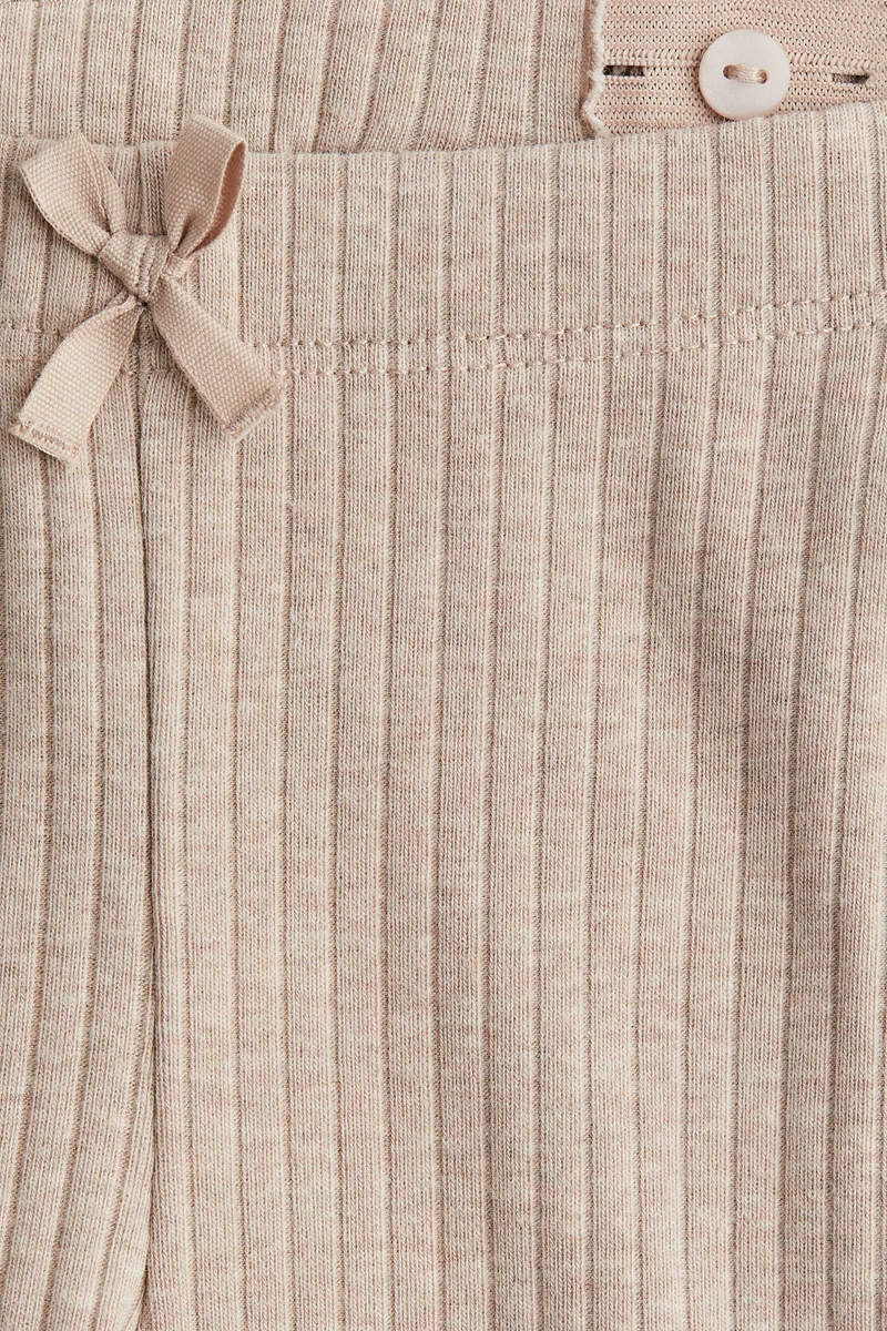 H&M Ribbed cotton leggings