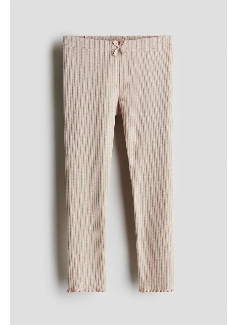 H&M Ribbed cotton leggings