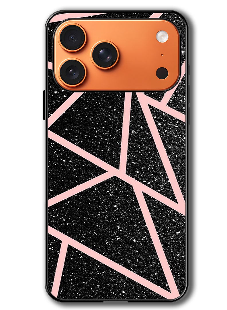 Theodor Case Compatible with Apple iPhone 17 Pro Max 6.9 Inch Protection Shockproof Bumper Cover Pink lines - Image 1