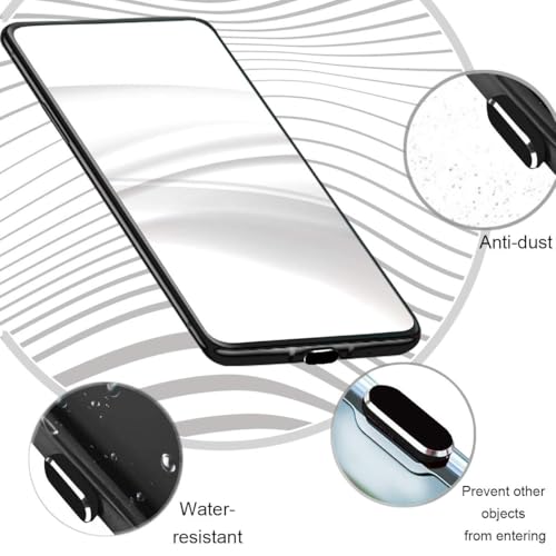 VIWIEU USB C Dust Plugs Charging Port Cover Caps with Cable Protectors 2 PCS Compatible with iPhone 16 15 Pro Max Samsung Galaxy S25/S24/S23/S22/S21/S20+ Ultra/Z Flip 6/Z Fold 6 Pixel OnePlus (Black) - Image 4