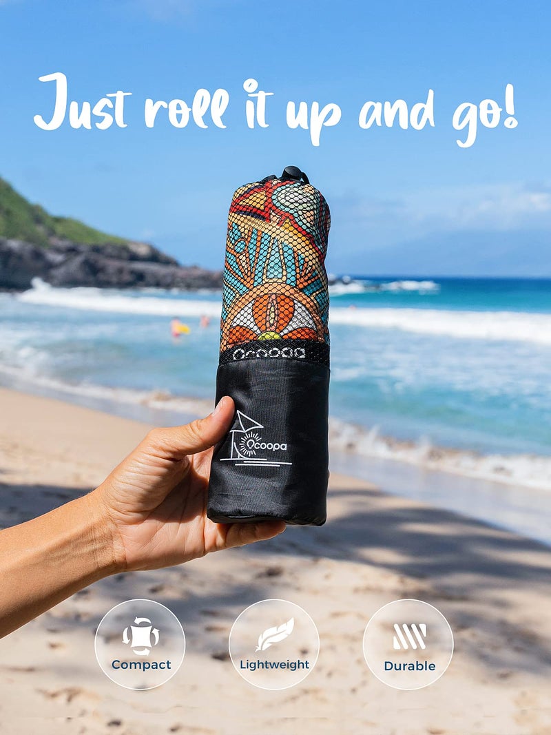 OCOOPA Microfiber Beach Towel Sand Free, Extra Large 71''X32'' Oversized Towels, Lightweight Compact Quick Dry Absorbent Pool Towel for Bath,Camping,Swimming,Travel Accessories - Image 5