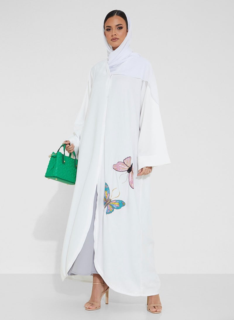 Rosette Abaya PB White Butterfly  - Image 1