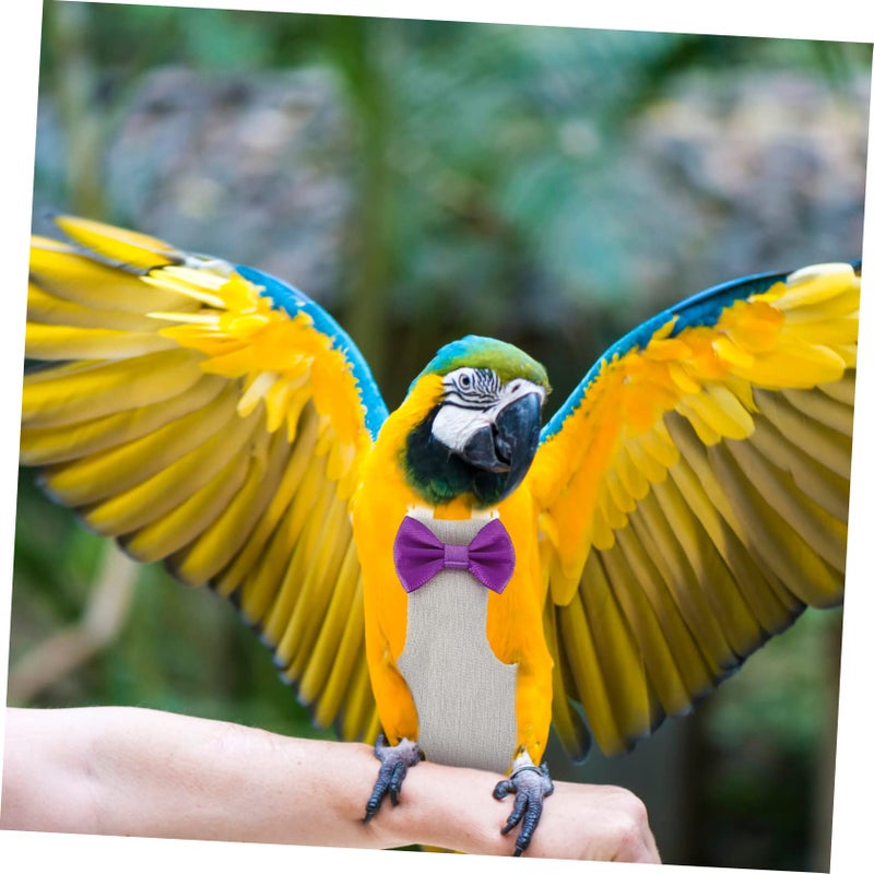 Washable Bird Diaper Clothes Set Comfortable Flight Suit For Parrots Pigeons Skin Friendly Decorative Outfit Unique Patterns - Image 5