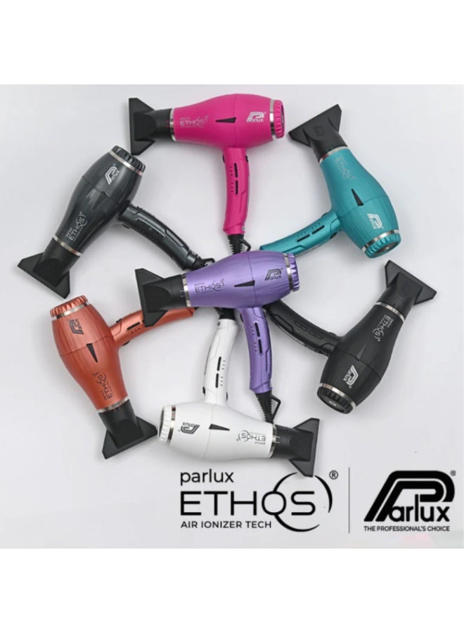 Parlux ETHOS Hair Dryer Air Ionizer Tech [European Plug 220V] White 1unit - Image 2