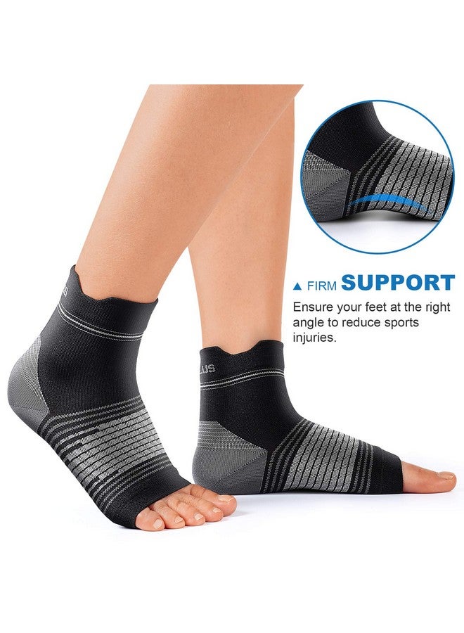 PAPLUS Plantar Fasciitis Sock (6 Pairs) for Men and Women, Compression Foot Sleeves with Arch and Ankle Support, Black, XX-Large - Image 3