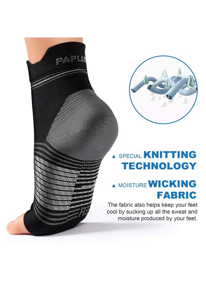 PAPLUS Plantar Fasciitis Sock (6 Pairs) for Men and Women, Compression Foot Sleeves with Arch and Ankle Support, Black, XX-Large - Image 4