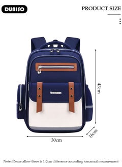 DUNISO Kids School Backpack, Large Capacity Backpack for Girls Boys, Lightweight Schoolbag for Teen Boys Bookbag with Compartments Reflective Strip, Watrer Resistant Bookbag for Elementary Primary School  - Image 2