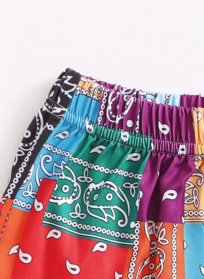 Toddler Girls Paisley Print Shorts - Image 3
