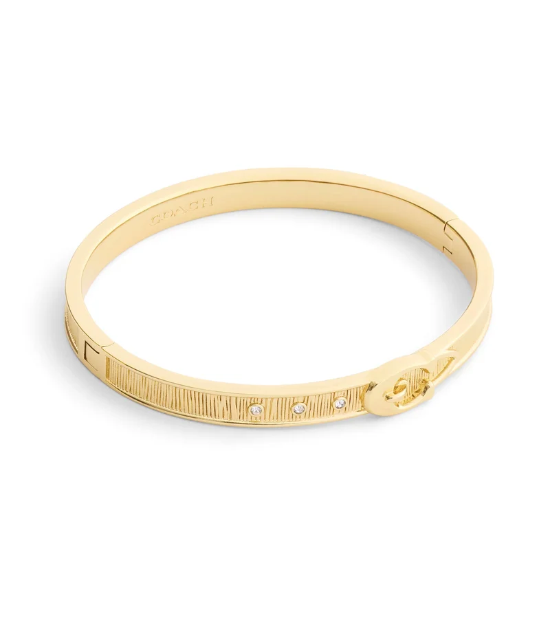 كوتش Signature C Buckle Bangle Bracelet