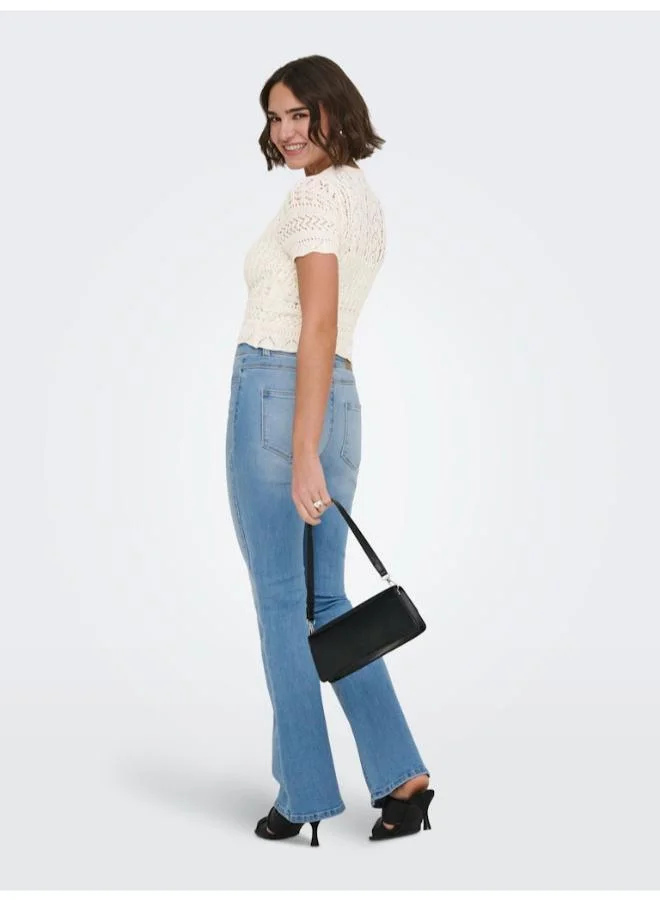 اونلي Onlelke Short Sleeve Pearl Cardigan