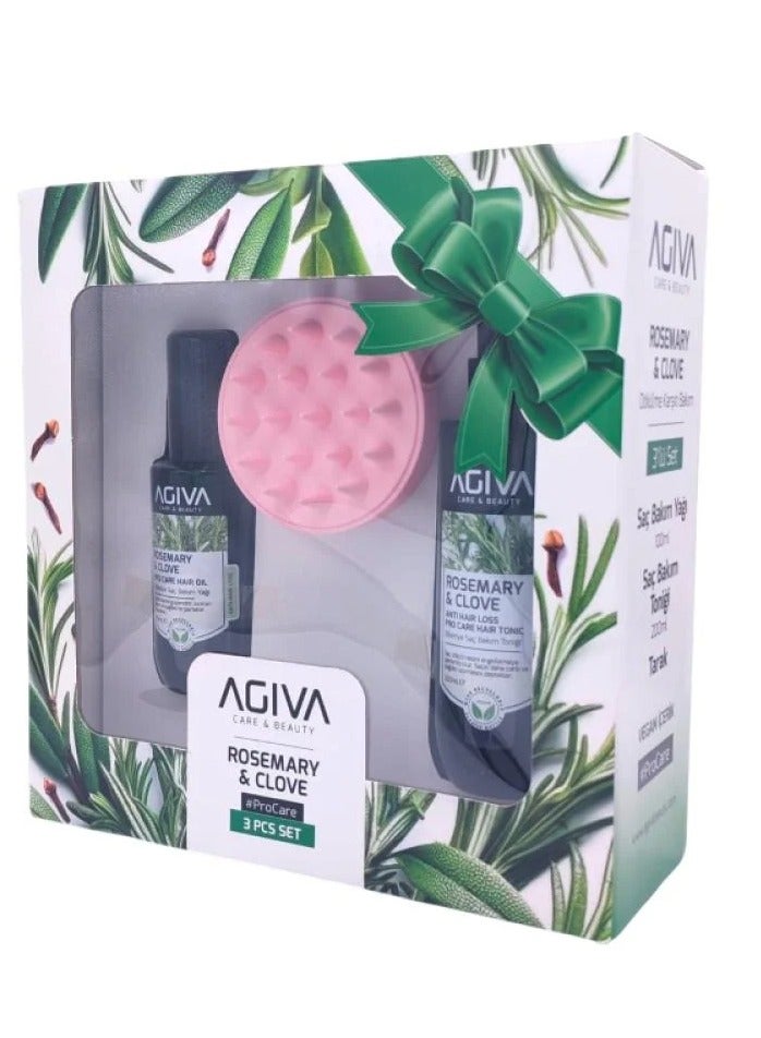 أجيفا مجموعه العناية ضد تساقط الشعر باكليل الجبل والقرنفل من اجيفا - 3قطع