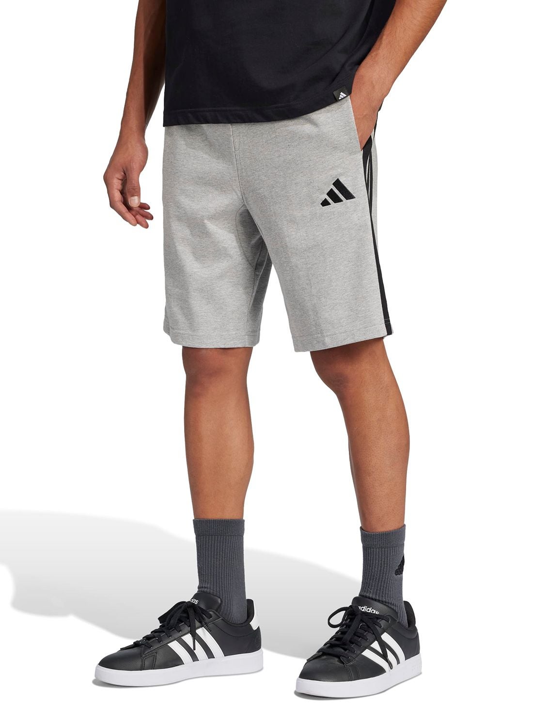 Essential 3-Stripes Single Jersey Shorts 10-Inch