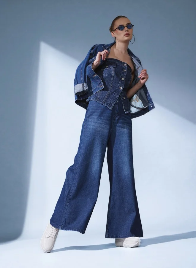 STREET 9 Sleeveless Denim Top for Women