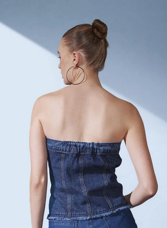 STREET 9 Sleeveless Denim Top for Women