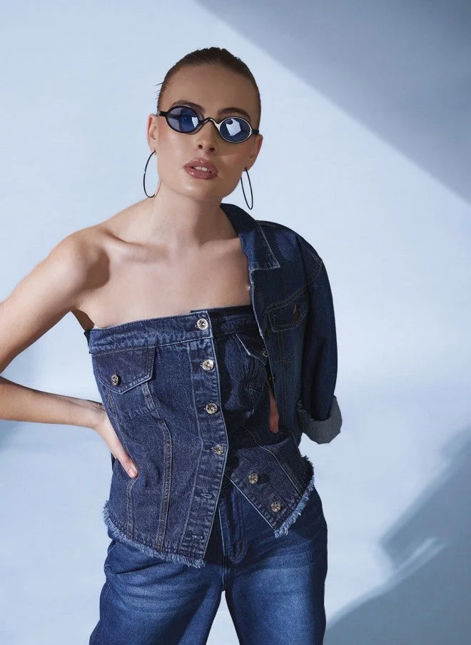 Sleeveless Denim Top for Women