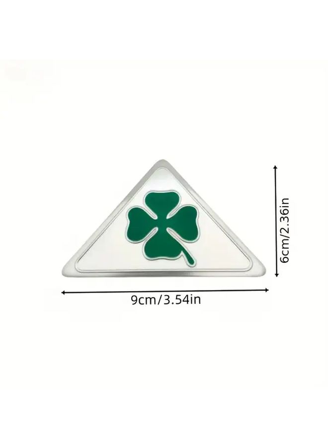 2pcs Four Leaf Clover Car Emblem Durable Metal Sticker Badge For Cars Motorcycles - Image 2