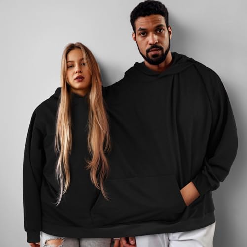 Coume Couples Hoodie Two Person Hoodie M/L/XL/XXL Funny Intimate Matching Sweatshirts Lovers Friends Couples (Black,XL) - Image 4
