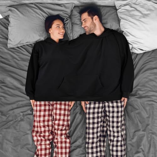 Coume Couples Hoodie Two Person Hoodie M/L/XL/XXL Funny Intimate Matching Sweatshirts Lovers Friends Couples (Black,XL) - Image 5