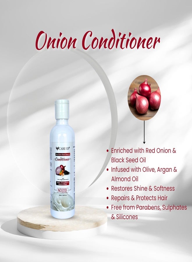 CAREUS Care Us Red Onion Hair Conditioner for All Hair Type | Damaged Repairs | With Keratin Protein & Coconut | Makes Hair Silky, Smooth & Strong (100ml) - Image 4