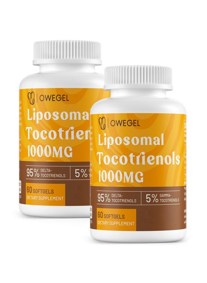Generic Vitamin E Tocotrienols Supplements 1000mg - High Potency Liposomal Tocotrienol Capsules,95% Delta & 5% Gamma Tocotrienols Support Skin,Bone,Antioxidant,120 Softgels  - Image 1