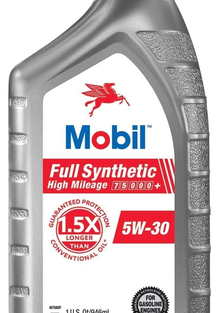 Mobil Full Synthetic High Mileage Motor Oil 5W30 1 Quart 6pack - Image 2
