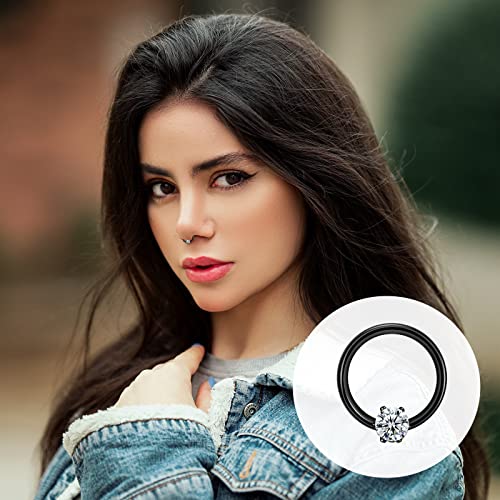 ONESING 20 Pcs 16G Septum Rings Surgical Steel Septum Jewelry Smiley Horseshoe Helix Daith Tragus Hoop Lip Rings Septum Piercing for Women Men - Image 5