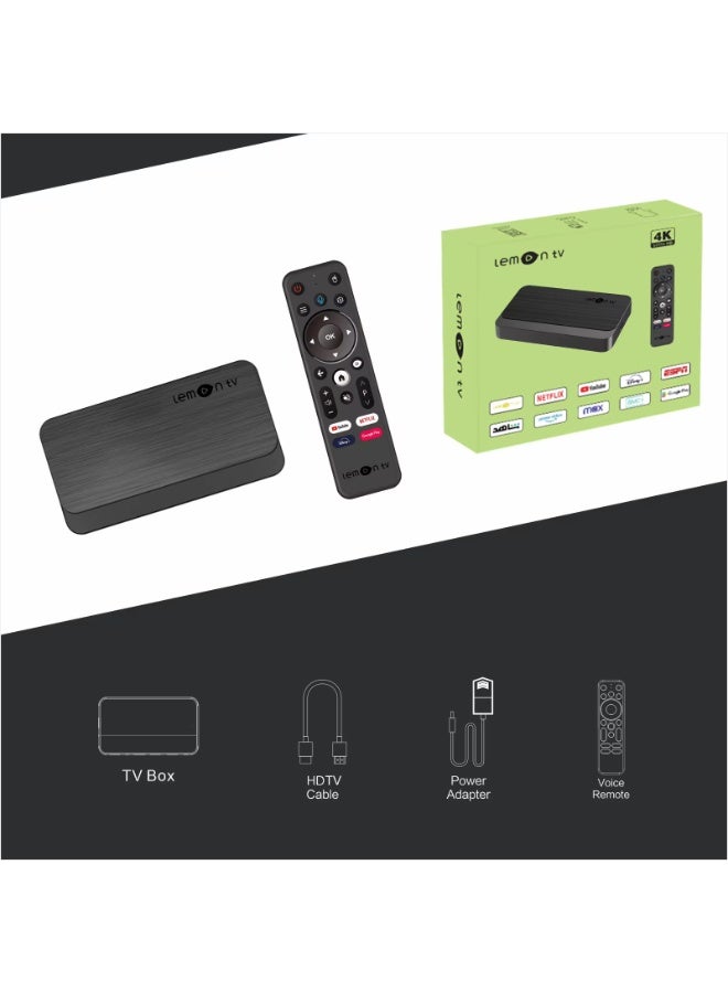 Lemon TV L2  Android 12  Dual Wifi6 2GB 16GB TV Box with Voice Remote Control - Image 2