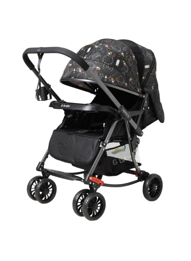 G Baby (G22) stroller baby/Kids Travel Stroller Reversible Handle, LIGHTWEIGHT, COMPACT DESIGN,Mosquito Net,Advanced Stroller with DETACHABLE FOOD TRAY - Image 2