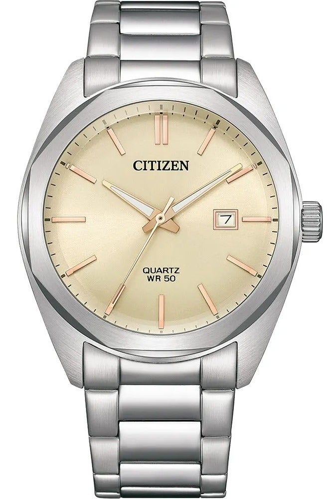 CITIZEN BI5110‑54B Quartz Dress Watch with Ivory Dial, G112 Caliber, Stainless Steel Bracelet Men's Watch - Image 4
