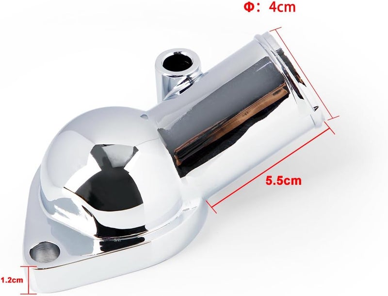 CarBole 21 Degree Chrome Water Neck Thermostat Housing Fit For Chevy V8 5.7L 350 454 Small Big Block - Image 3