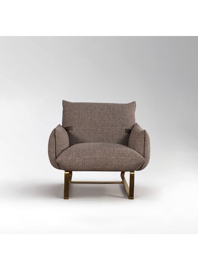 Klay 1 Seater Fabric Accent Chair -Dark Grey