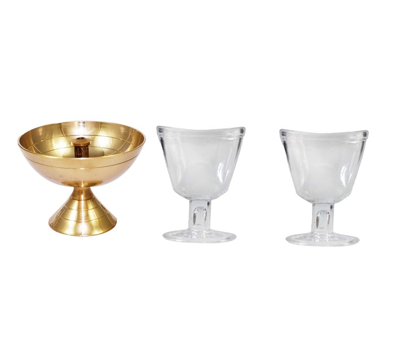 The Yogis Yoga Tratak Stand Wooden Meditation Candle Stand Suitable for Third Eye Trataka Yoga Meditation or as a Decorative With Brass Diya And Eye Wash Cup - Image 3
