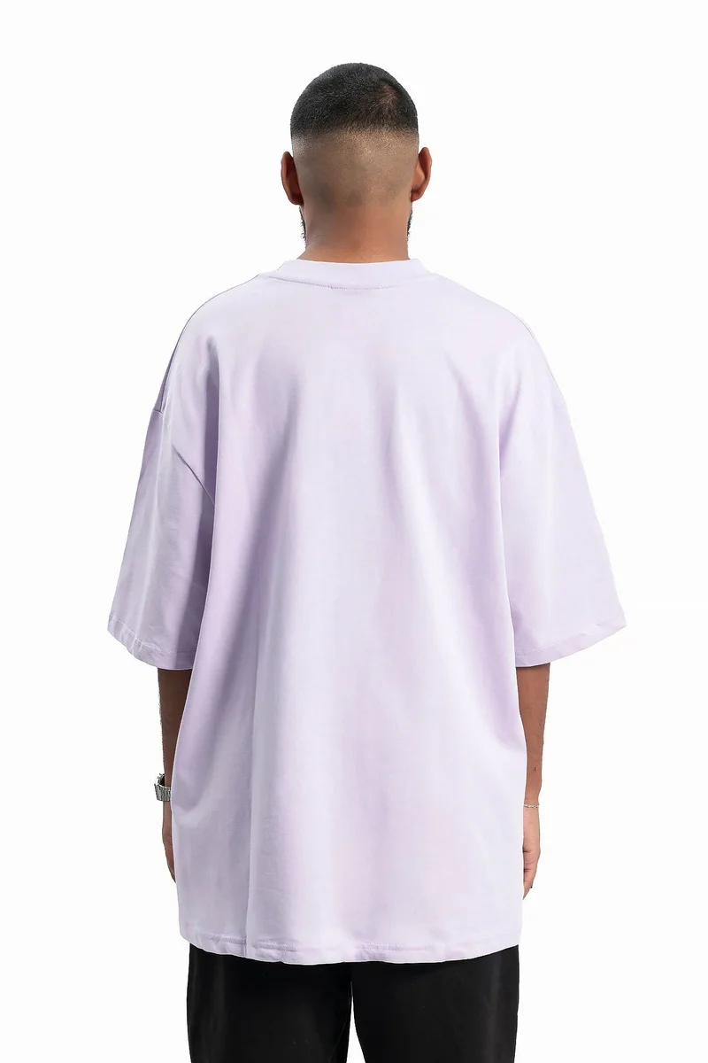 Wecre8 Men's Lilac Cheerful T-shirt By WECRE8