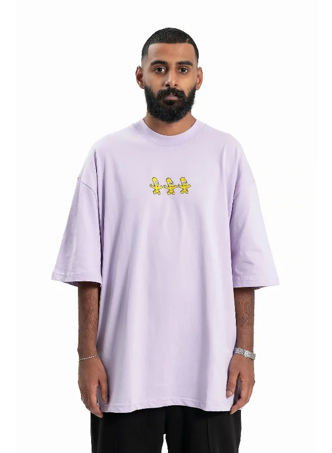 Wecre8 Men's Lilac Cheerful T-shirt