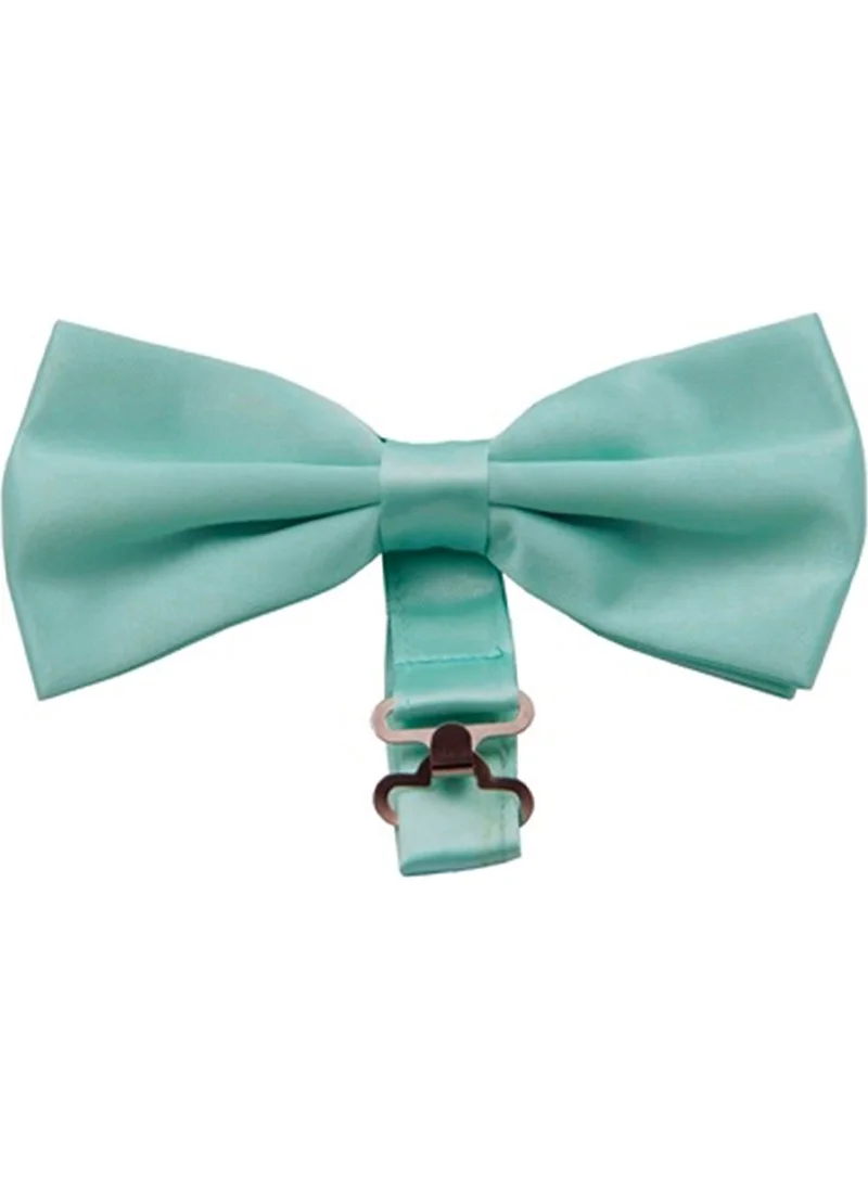 فاريتا Men's Mint Green Satin Fabric Bowtie
