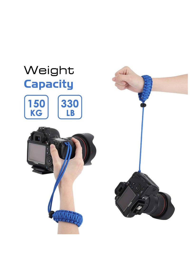 KASTWAVE Camera Wrist Strap, Universal Umbrella Rope Camera Handle with Adjustable Wrist Strap Outdoor Anti-Loss Hand Rope for Binoculars for Nikon / Canon / Sony / Minolta / Panasonic /, Etc. (2, Green Blue) - Image 5