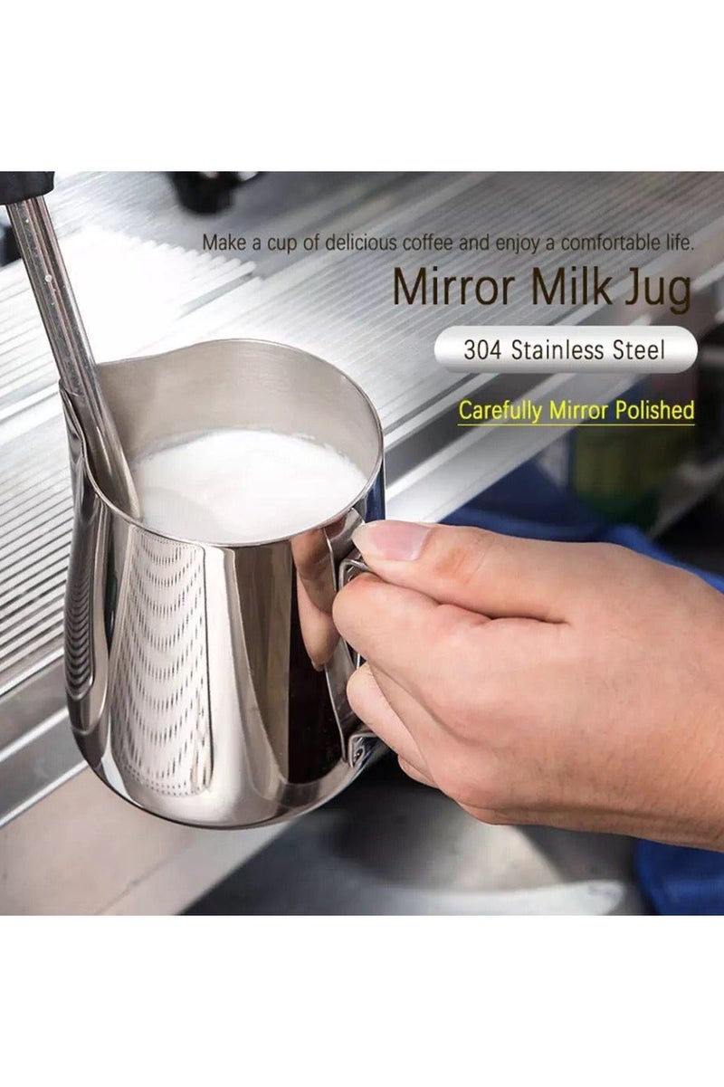 Milk frothing jug (carafe) with internal and external grades  350 ML  - Image 2