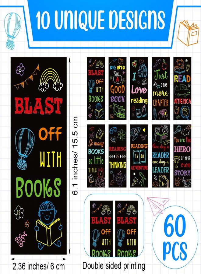 Dunzoom 120 Pcs Read Across America Day Gifts for Students: Reading Motivational Bookmarks and Pencils Bulk Set, National Reading Month Teacher Rewards, Classroom School Stationery Party Favors - Image 4