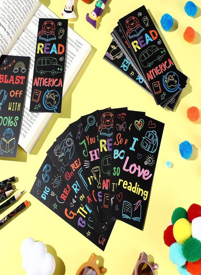 Dunzoom 120 Pcs Read Across America Day Gifts for Students: Reading Motivational Bookmarks and Pencils Bulk Set, National Reading Month Teacher Rewards, Classroom School Stationery Party Favors - Image 2